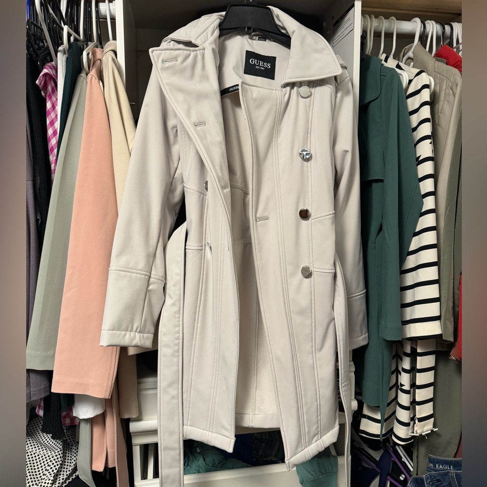 NWT Guess Belted Coat with Hood
